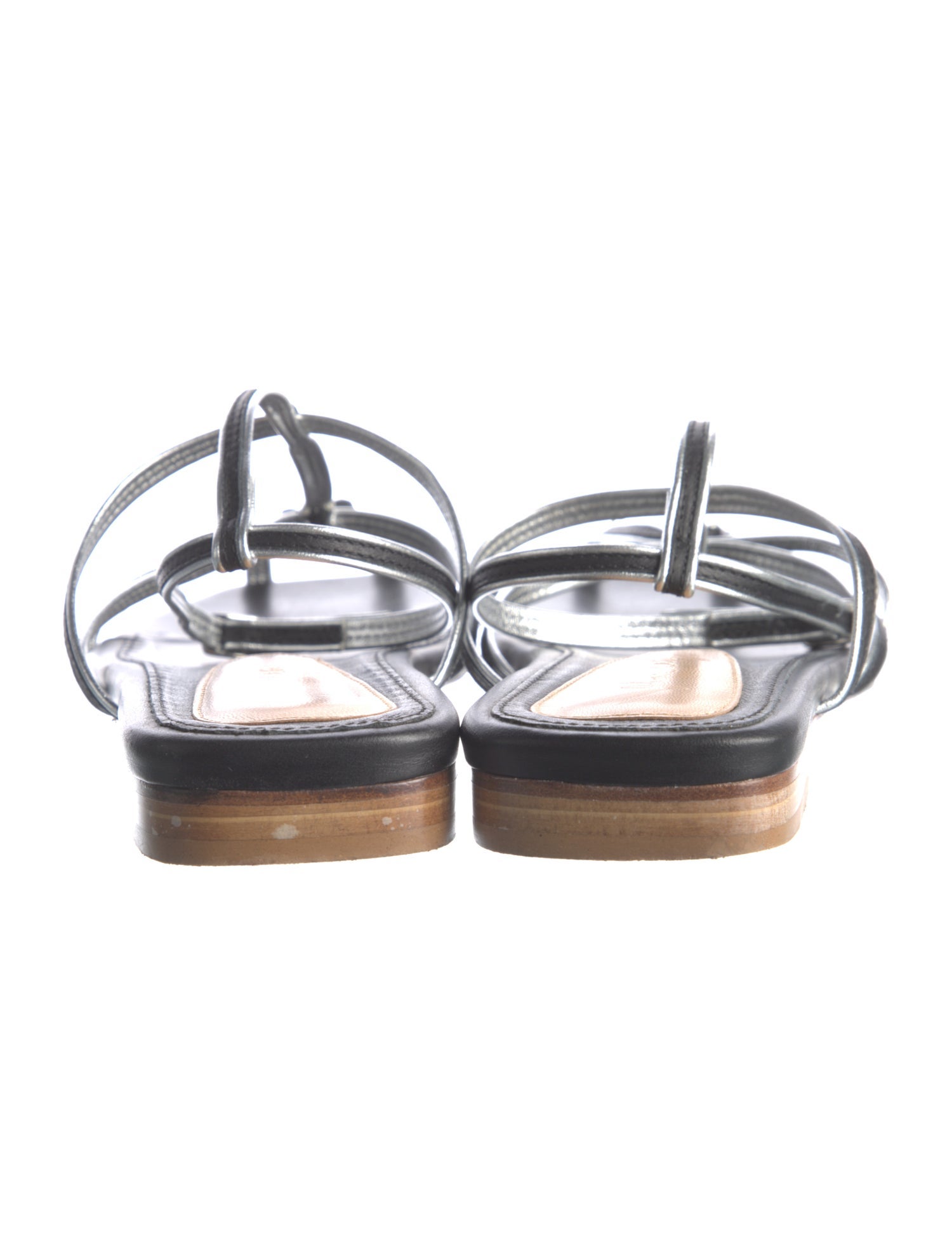 Johanna Ortiz Leather Striped Gladiator Sandals